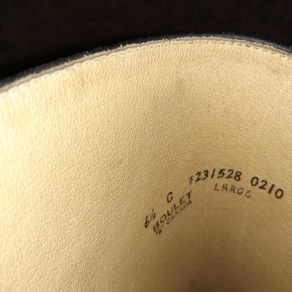 BOULET Canada-Tall Black Leather Riding Boots-Round Toe-Sz 6.5C-Large-NWOB - Picture 7 of 8